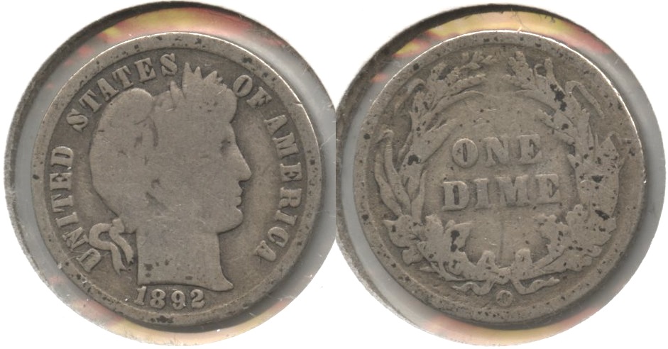 1892-O Barber Dime Good-4 #k