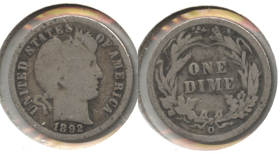 1892-O Barber Dime Good-4 #m