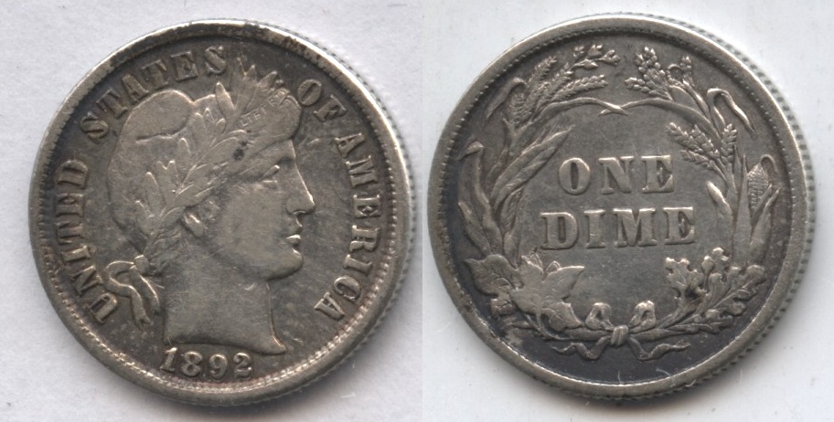 1892 Barber Dime Fine-15