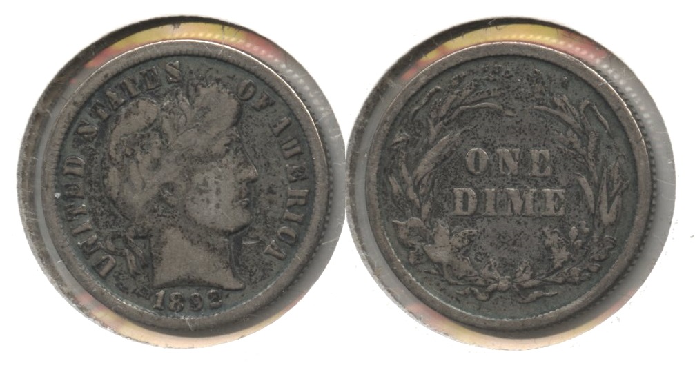 1892 Barber Dime VG-10