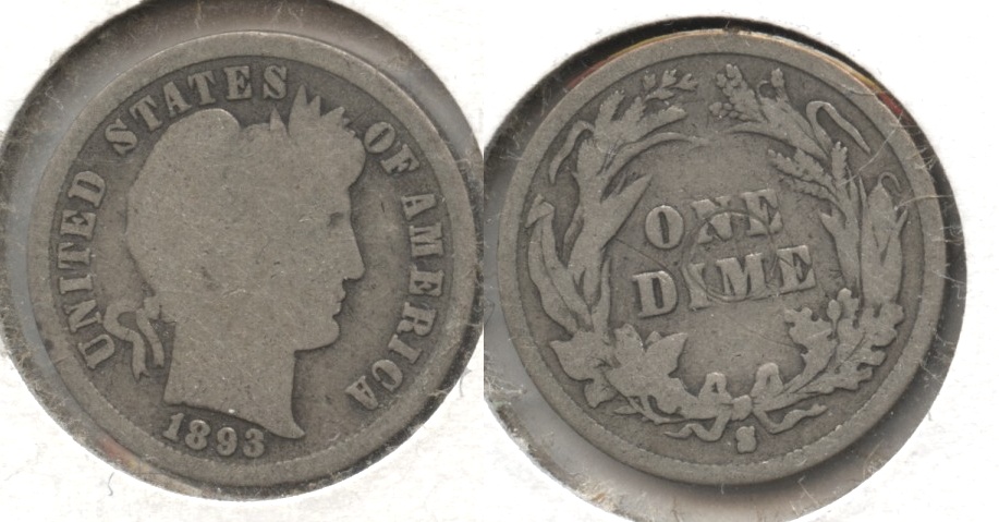 1893-S Barber Dime AG-3 #a