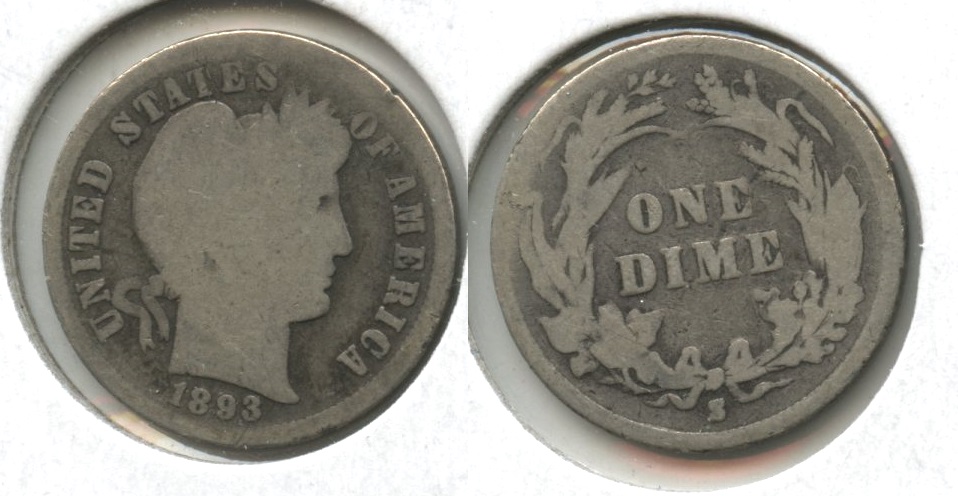 1893-S Barber Dime Good-4 #c