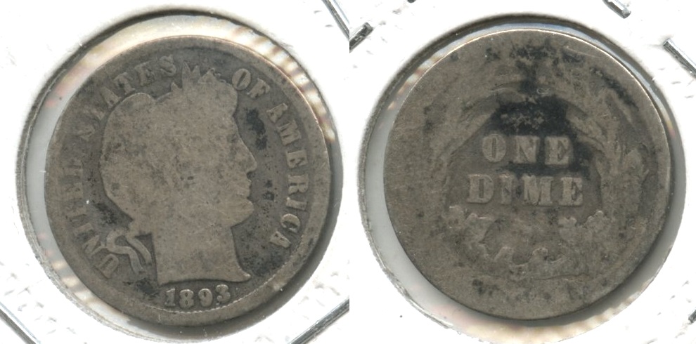 1893 Barber Dime AG-3 #b