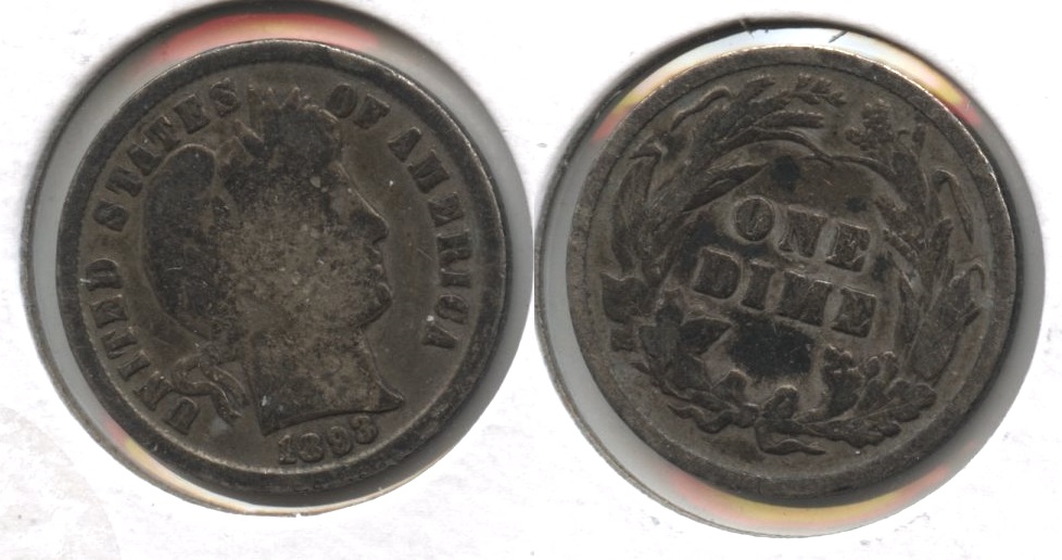 1893 Barber Dime G-4 #c
