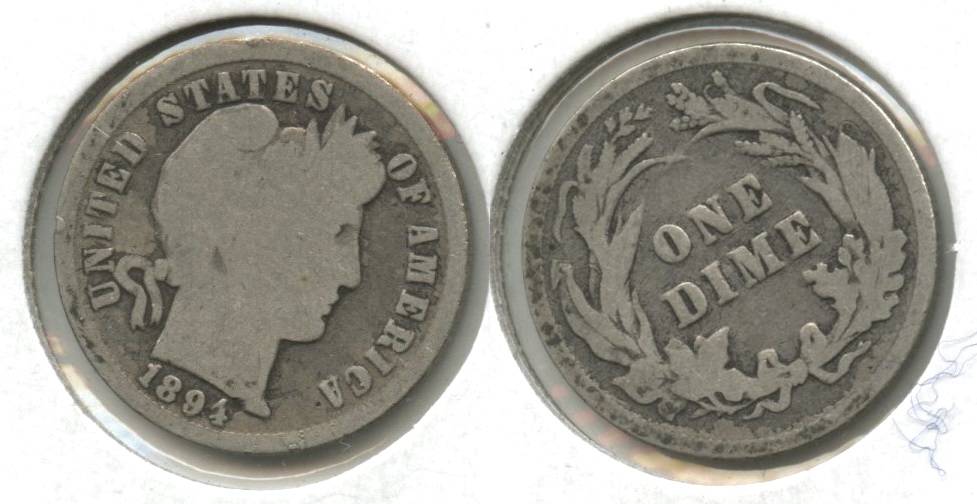 1894 Barber Dime Good-4 #d
