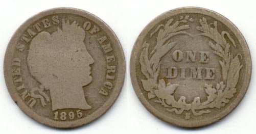 1895-S Barber Dime Good-4