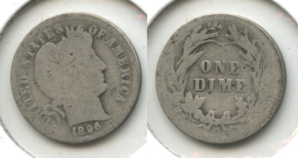 1896-O Barber Dime AG-3 #a