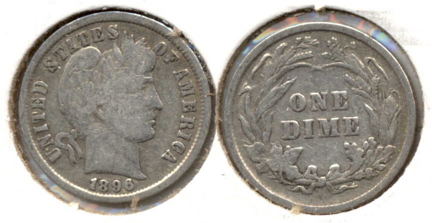 1896 Barber Dime Good-6