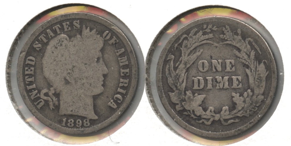 1898 Barber Dime Good-4