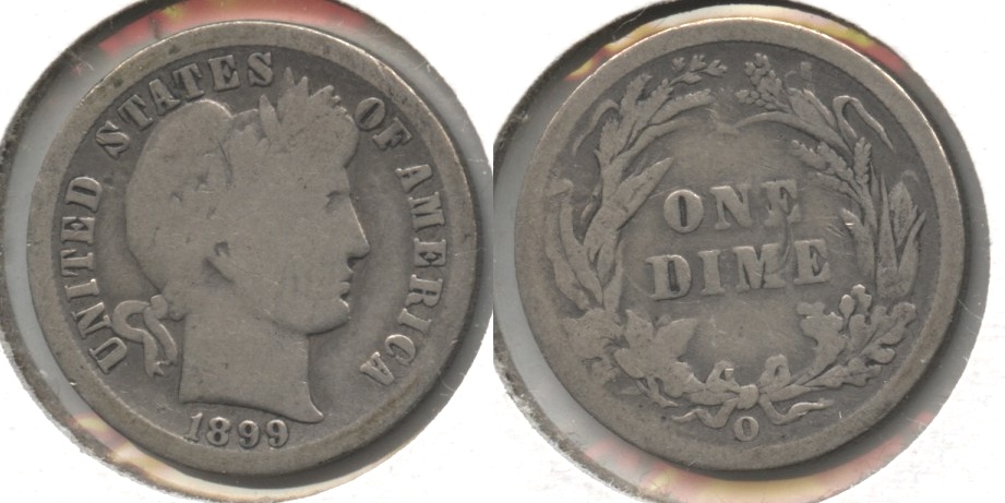 1899-O Barber Dime Good-4