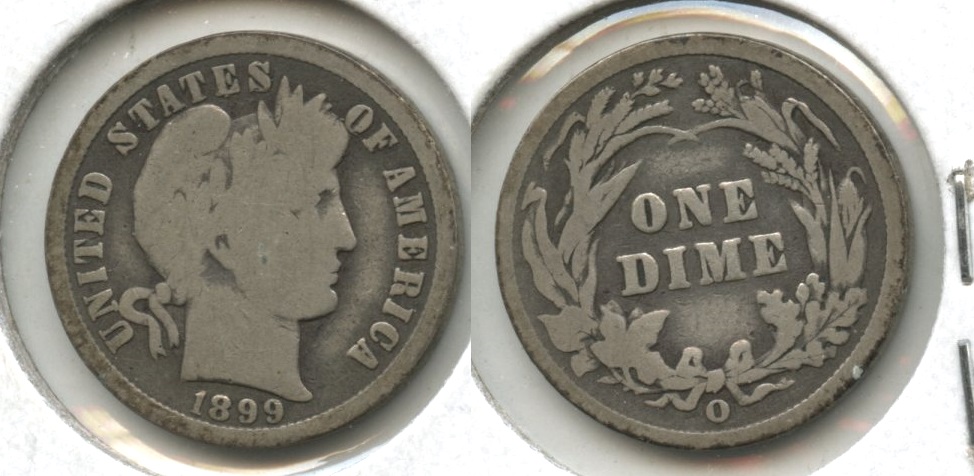 1899-O Barber Dime Good-4 #b