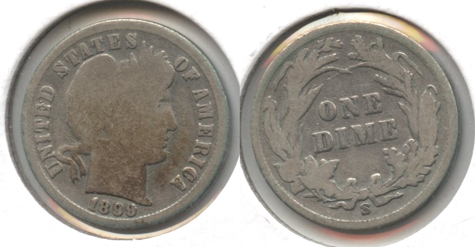 1899-S Barber Dime G-4