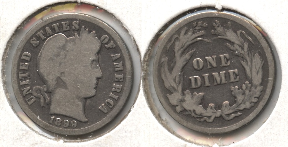 1899 Barber Dime Good-4 #a