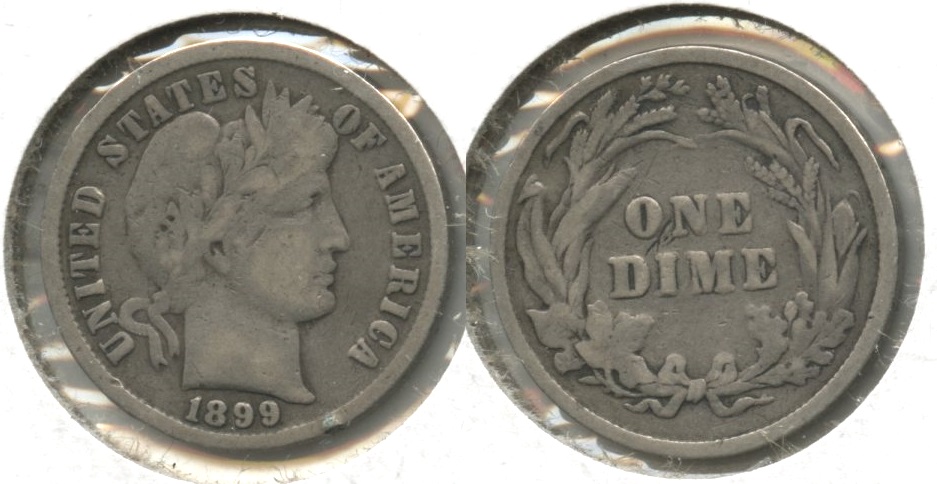 1899 Barber Dime Good-4 #d