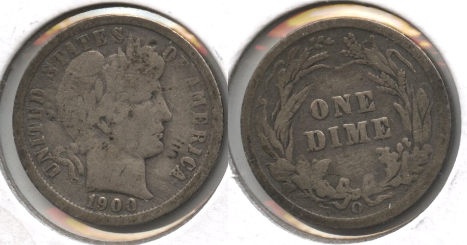 1900-O Barber Dime Good-4 #a