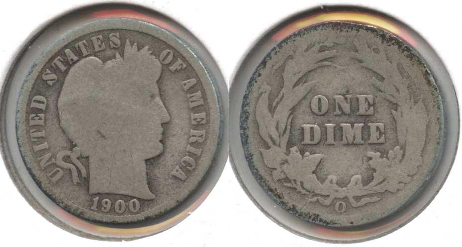 1900-O Barber Dime Good-4 #b