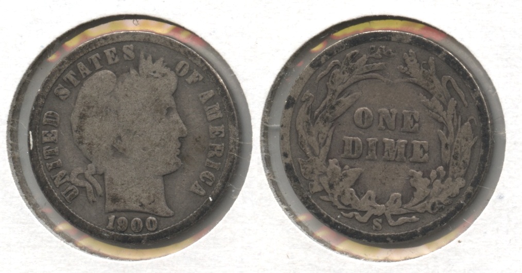 1900-S Barber Dime Good-4 #b