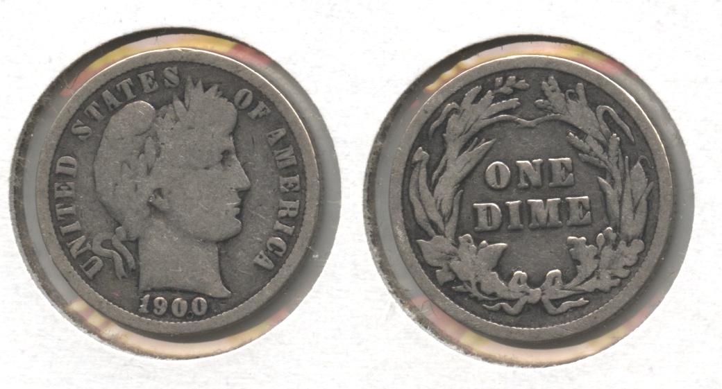 1900 Barber Dime Good-4 #a