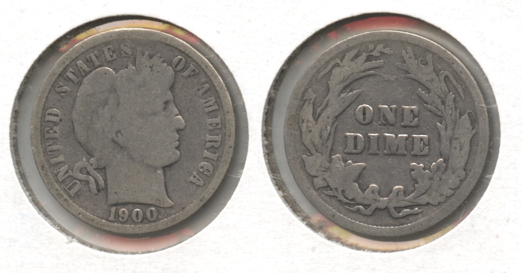 1900 Barber Dime Good-4 #c