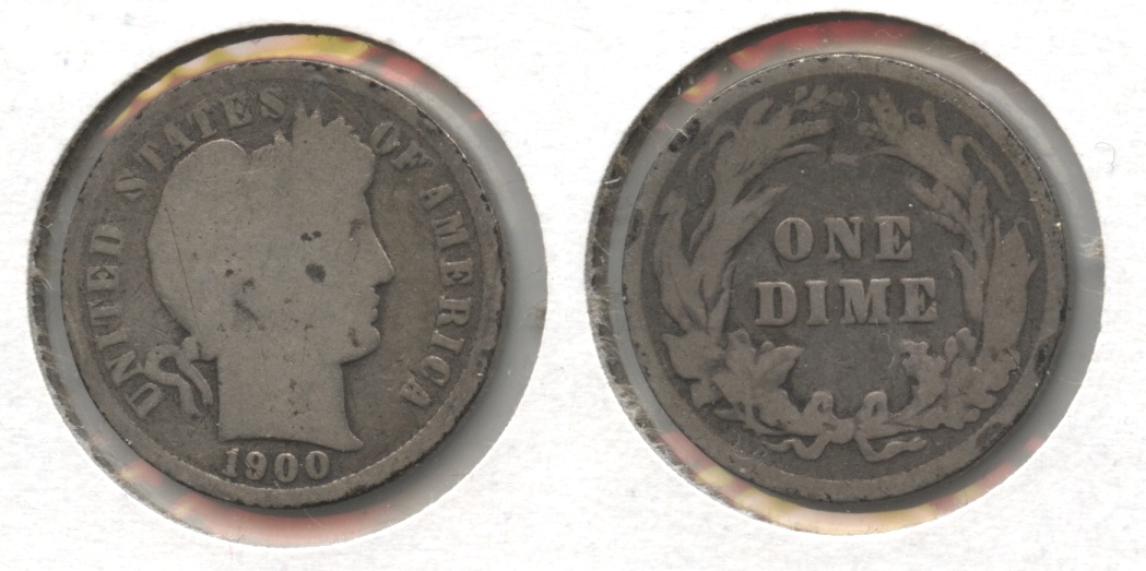 1900 Barber Dime Good-4 #d