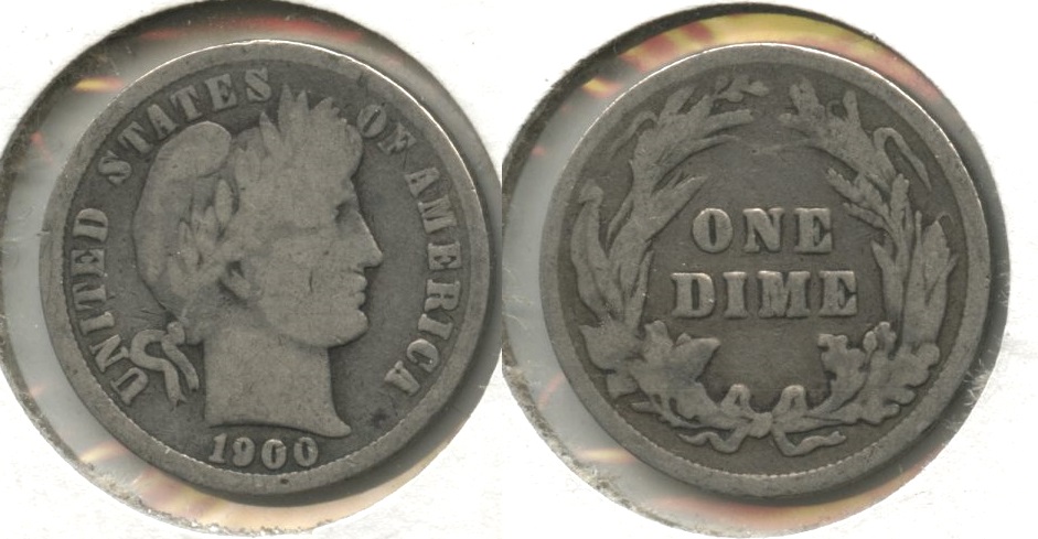 1900 Barber Dime Good-4 #h