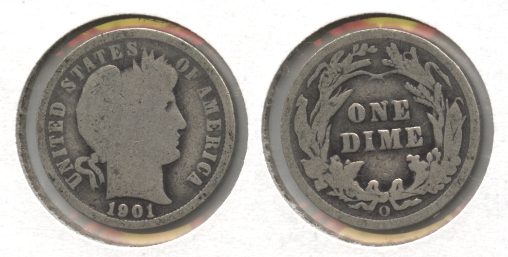 1901-O Barber Dime Good-4