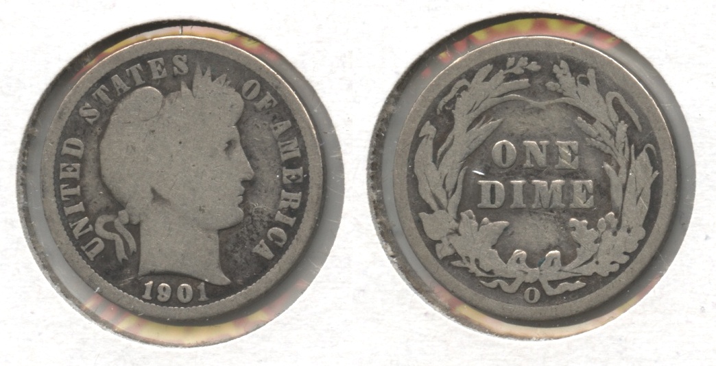 1901-O Barber Dime Good-4 #c