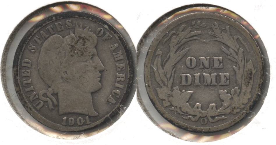 1901-O Barber Dime Good-4 #d