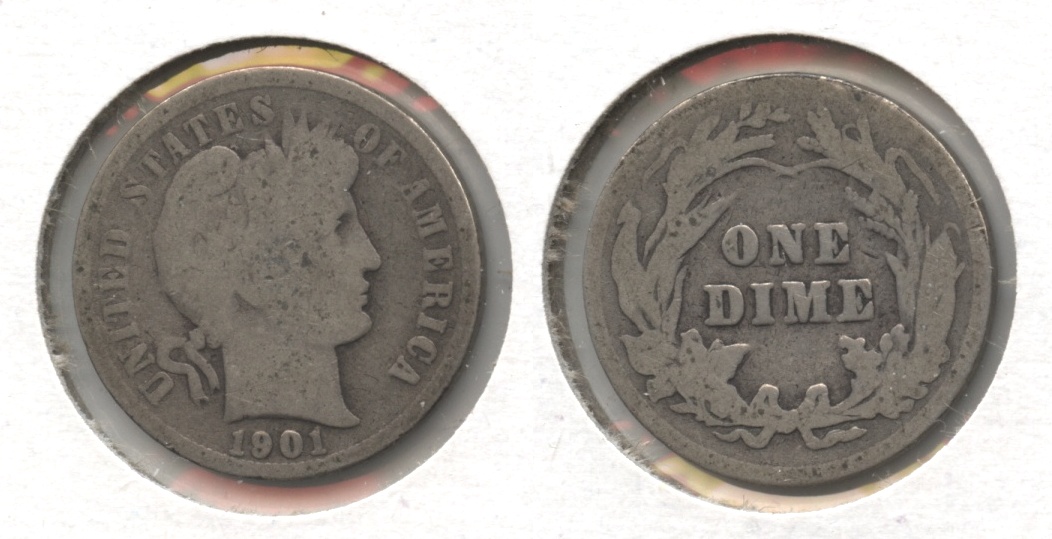 1901 Barber Dime Good-4 #a