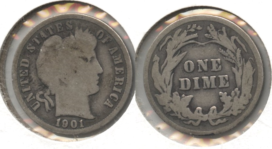 1901 Barber Dime Good-4 #i
