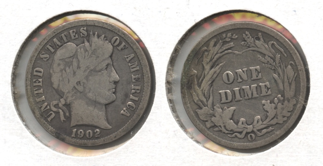 1902-O Barber Dime VG-8