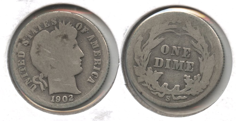 1902-S Barber Dime AG-3 #a