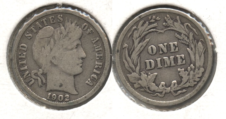 1902 Barber Dime VG-10