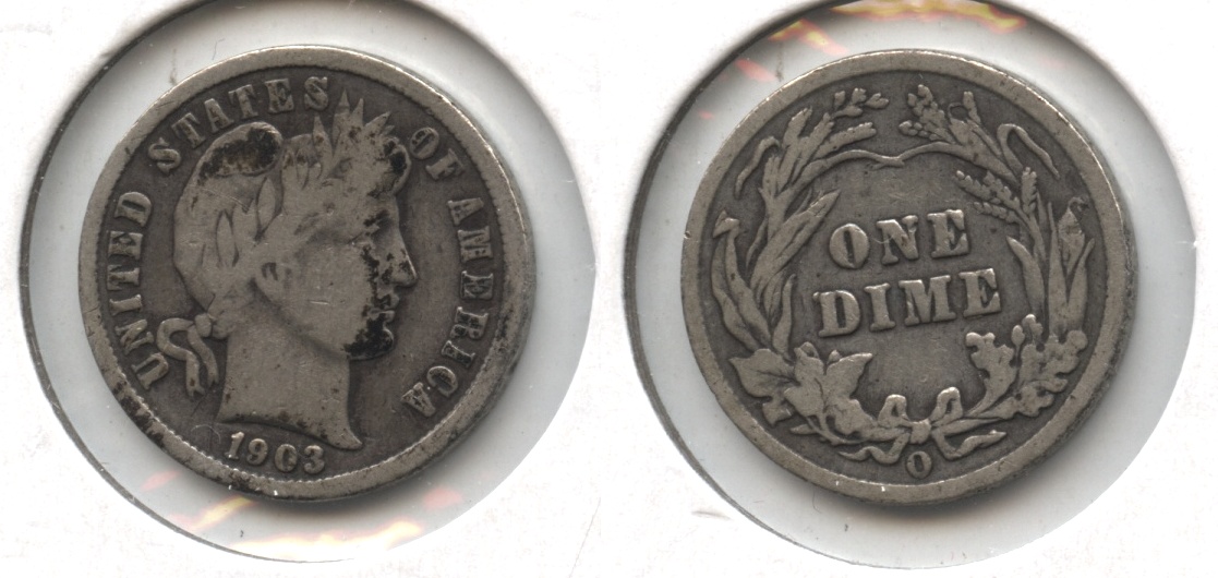 1903-O Barber Dime VG-8