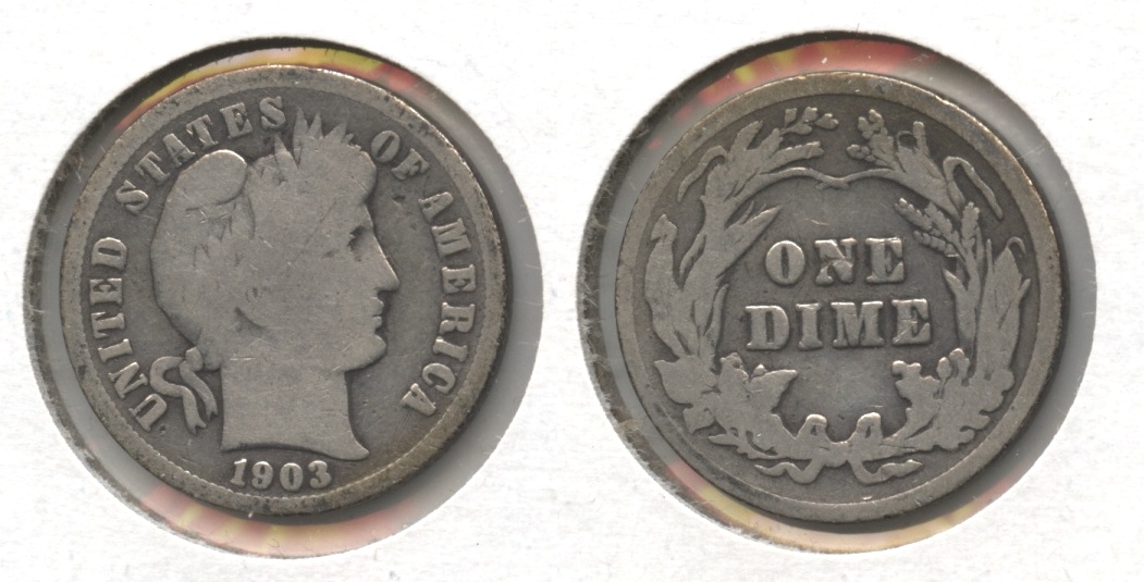 1903 Barber Dime Good-4 #a