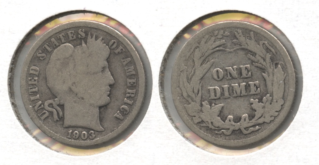 1903 Barber Dime Good-4 #d