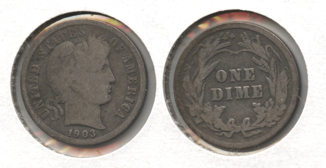 1903 Barber Dime Good-4 #e