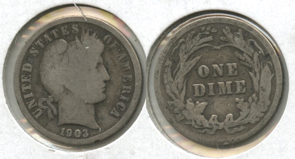 1903 Barber Dime Good-4 #h