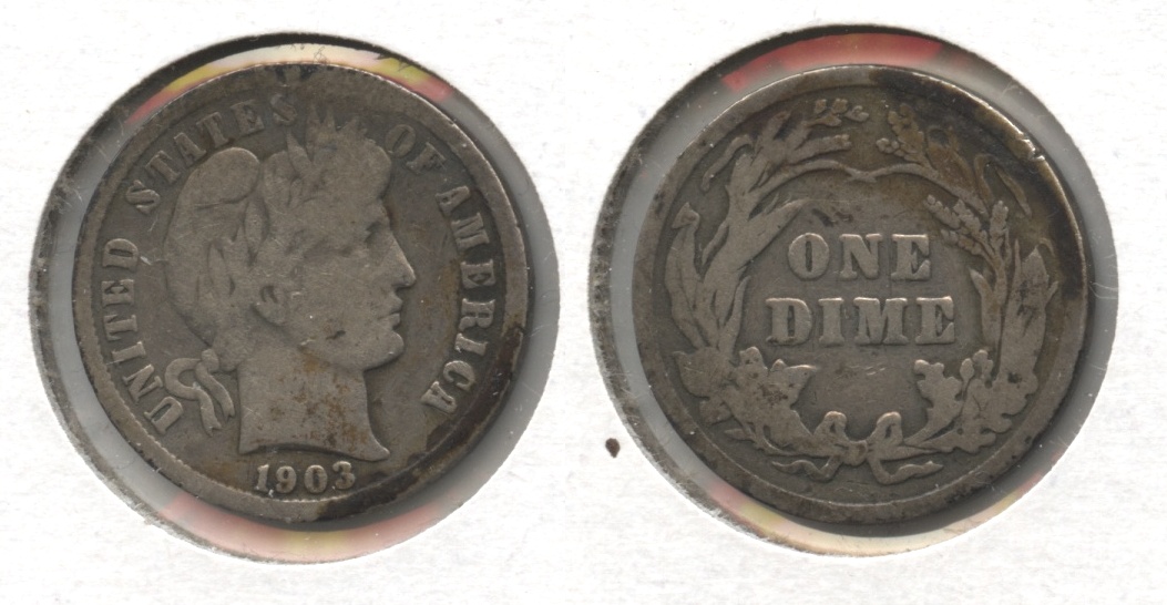 1903 Barber Dime Good-6