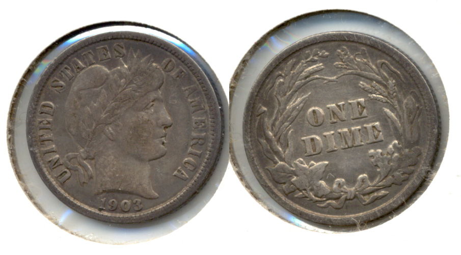 1903 Barber Dime VF-20 a