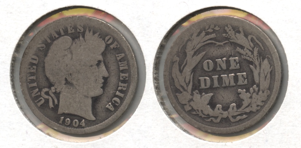 1904 Barber Dime Good-4 #a