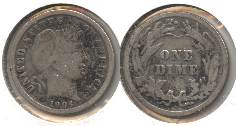 1904 Barber Dime Good-4 #c