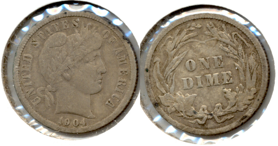 1904 Barber Dime VF-20