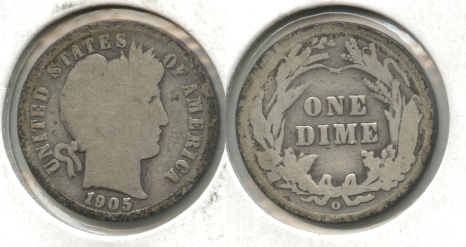 1905-O Micro O Barber Dime G-4 #c