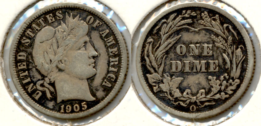 1905-O Barber Dime VF-20