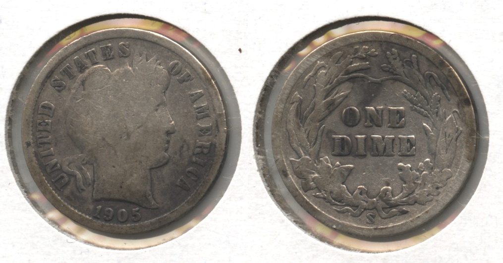 1905-S Barber Dime Good-4