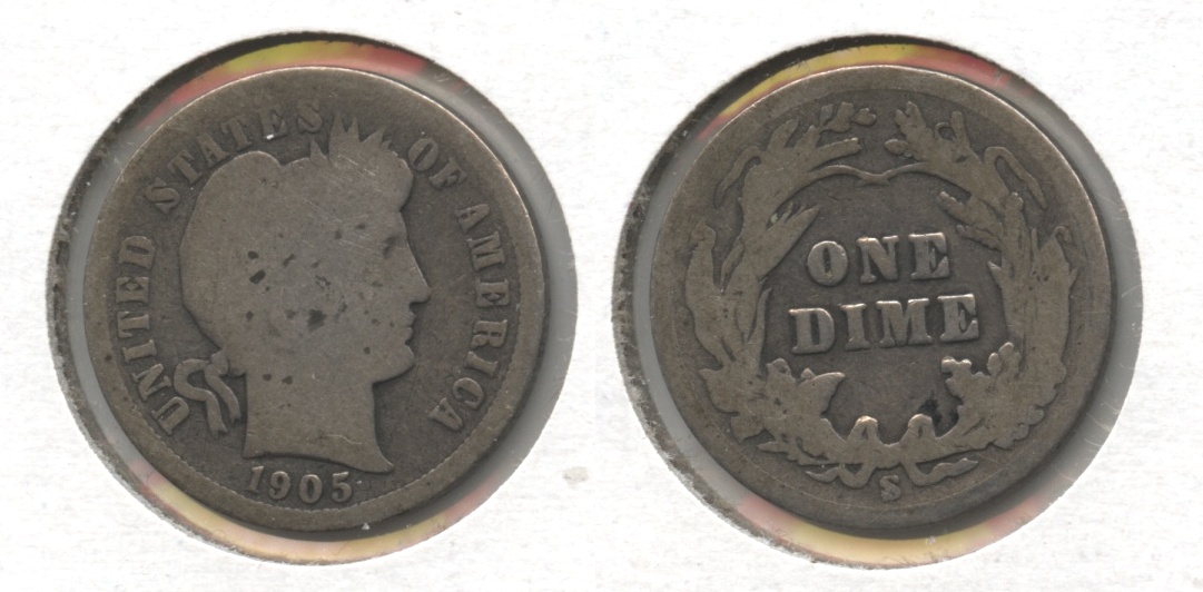1905-S Barber Dime Good-4 #a