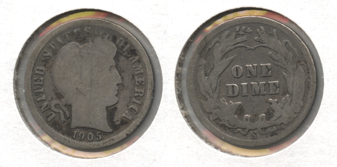 1905-S Barber Dime Good-4 #c
