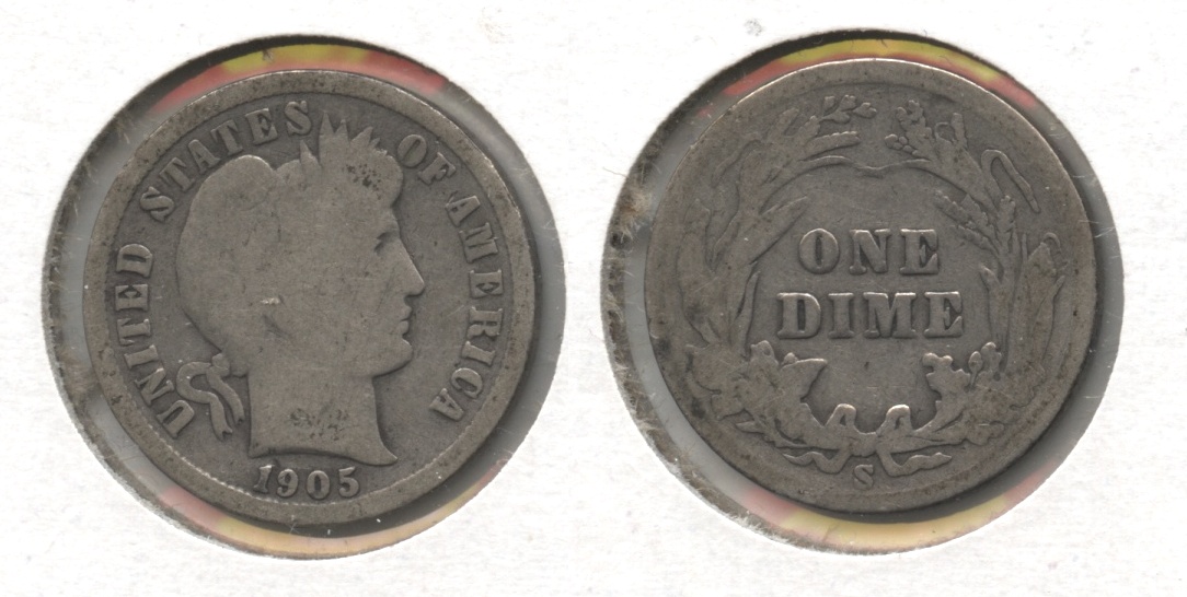 1905-S Barber Dime Good-4 #d
