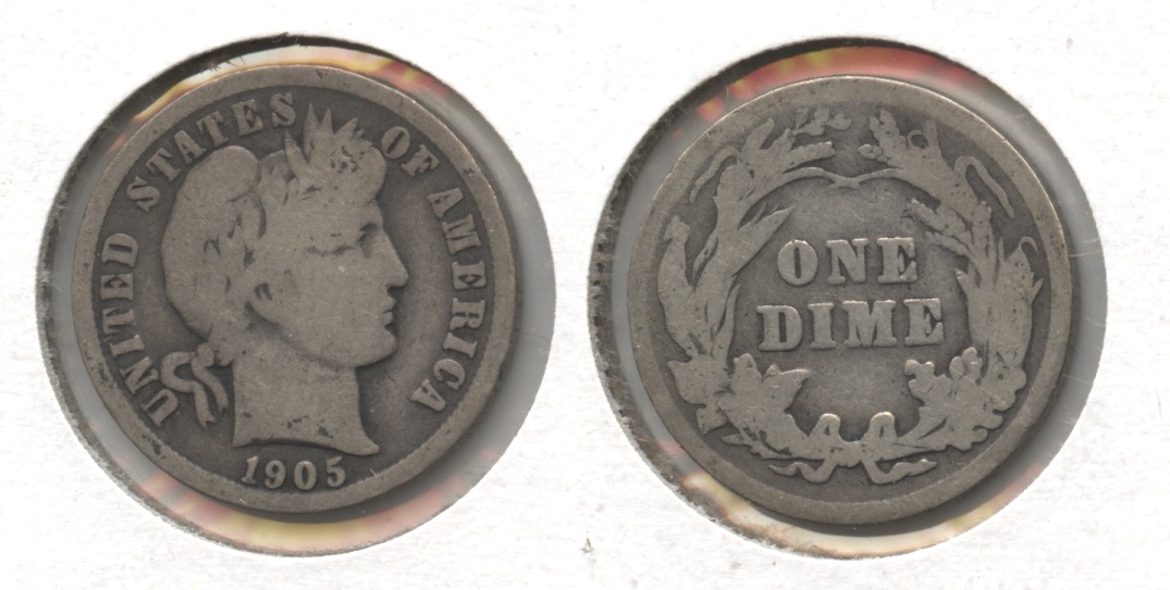 1905 Barber Dime Good-4 #b